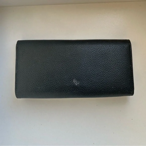 Vintage Chanel CC Logo Black Caviar Leather Wallet Designer Authentic Trifold - Picture 3 of 14